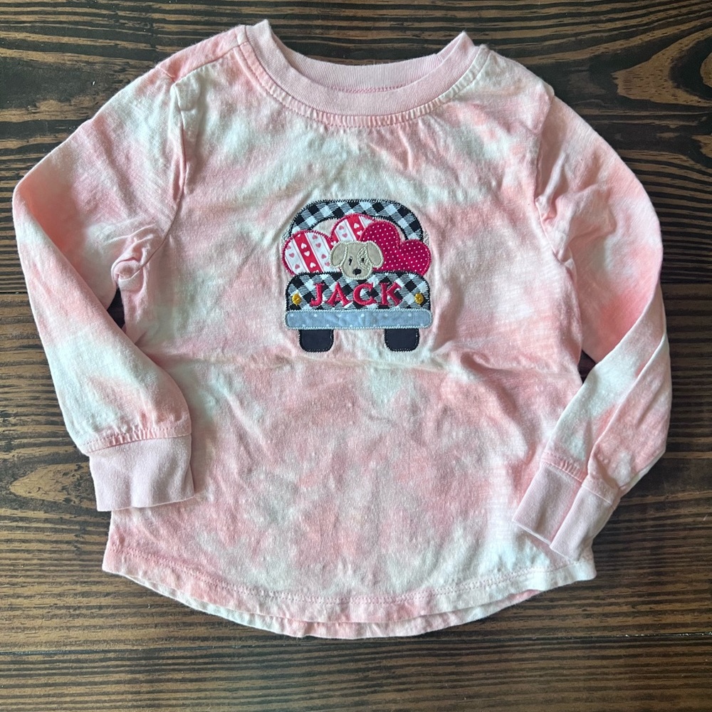 EUC Jack Monogram Valentine Puppy Truck Shirt 3T
